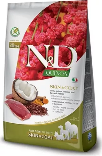 N&D Quinoa Dog Skin & coat kacsa & kókusz adult medium & maxi 7 kg