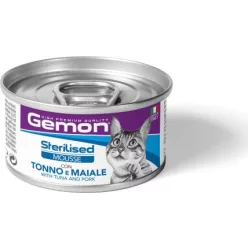 Gemon Cat MOUSSE Steril Tonhal & Sertés 85 g  KARTON - 4 db