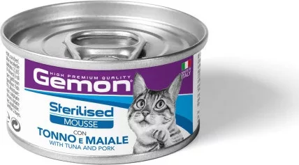 Gemon Cat MOUSSE Steril Tonhal & Sertés 85 g  KARTON - 4 db