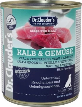Dr.Clauder's Dog Selected Meat Borjús és zöldséges konzerv 800 g