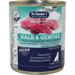   Dr.Clauder's Dog Selected Meat Borjús és zöldséges konzerv 800 g KARTON - 6 db