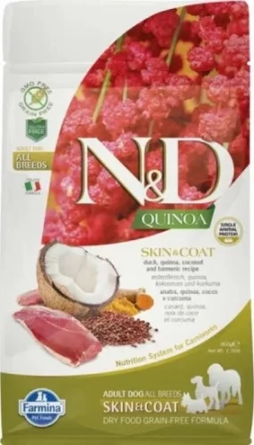 N&D Quinoa Dog Skin & coat kacsa & kókusz adult mini 800 g