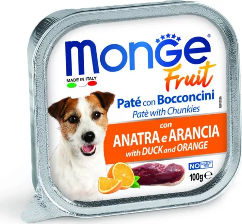 Monge Dog Fruit Paté&Chunkies kacsa-narancs 100 g 