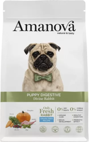 AmaNova Dog Puppy Digestive All Breeds Rabbit & Pumpkin 2 kg