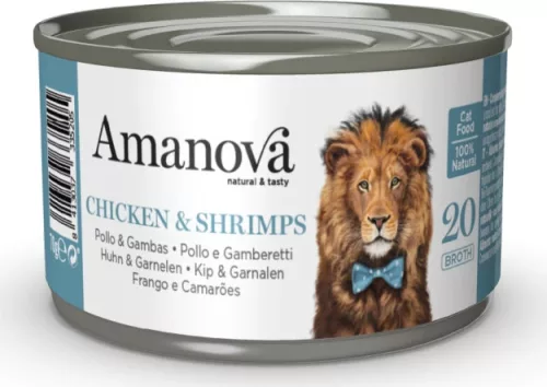 AmaNova Cat P20 Canned Chicken & Shrimps Broth 70 g