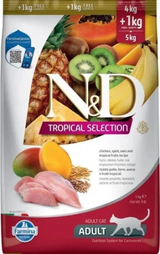 N&D Tropical Selection Cat Chicken adult 4 + 1 kg