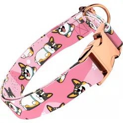   April&June Pembroke Welsh Corgi trikolor rózsaszín nyakörv
