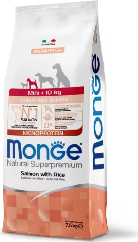 Monge Dog Speciality Line Mini Lazac & rizs - Puppy 7,5 kg 