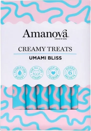 Amanova Creamy Treats – Umami Bliss – csirkehús, katsuobushi 6 x 15 g