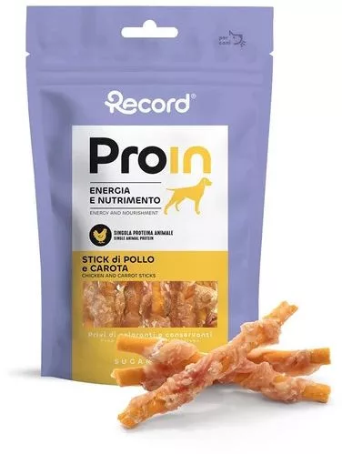 RECORD ProIn Jutalomfalat Kutyáknak Stick Csirke és Répa 75 g