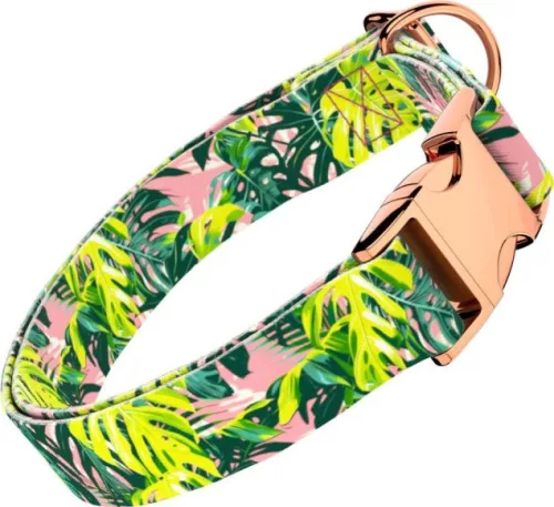 April&June Monstera Levelek rózsaszín nyakörv