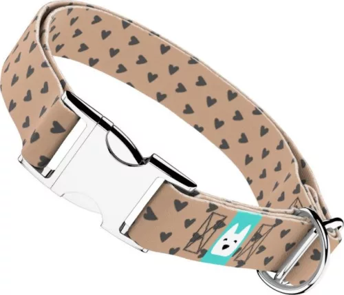 April&June Szivecskés nyakörv barna