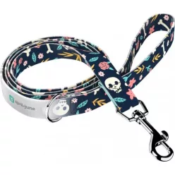 April&June koponya és rózsa mintás póráz