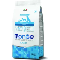   Monge Dog Speciality Line All Breeds Light - Lazac & rizs - Adult 2,5 kg 