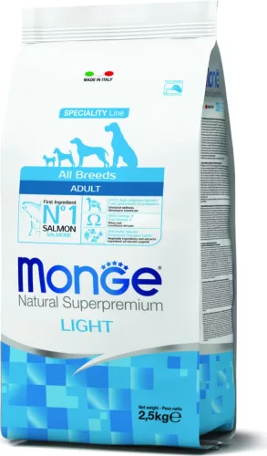 Monge Dog Speciality Line All Breeds Light - Lazac & rizs - Adult 2,5 kg 