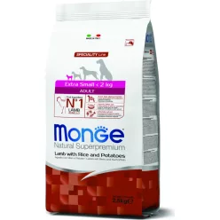   Monge Dog Speciality Line Extra Small Bárány, rizs & burgonya - Adult 2,5 kg