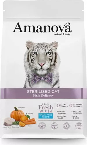 AmaNova Cat GF Sterilised White Fish Delicacy 4 kg