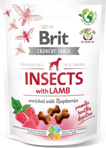 Brit Care Dog Crunchy Cracker Insects with Lamb and Raspberries 200 g