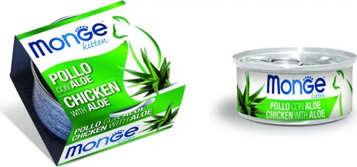 Monge Cat Fruit Csirke & aloe vera - Kitten 80 g KARTON - 4 db
