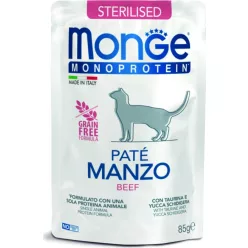 Monge Cat MONOPROTEIN Pouch Paté STERILISED marha 85 g 