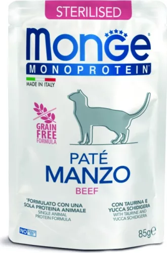 Monge Cat MONOPROTEIN Pouch Paté STERILISED marha 85 g 