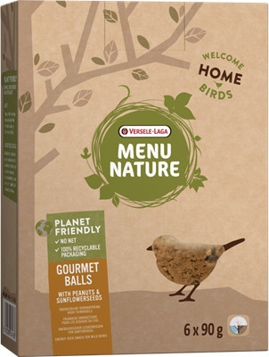 Versele Laga Menu Nature Gourmet balls with Peanuts / Sunflowerseeds 6 db - no net - faggyúgolyó háló nélkül