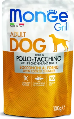Monge Dog Grill csirke-pulyka 100 g KARTON - 4 db