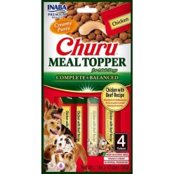   Inaba Dog Churu Meal Topper nedves kutyaeledel - csirke, marha 4 x 14 g