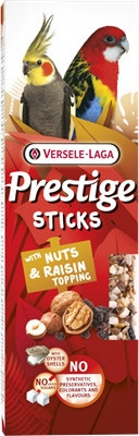 Versele Laga Prestige Sticks Big Parakeets with Nuts & Raisin topping - 2 db 140 g