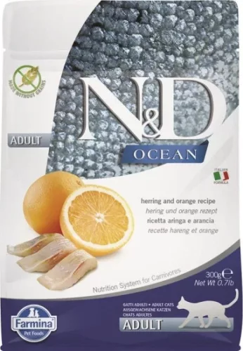 N&D Cat Ocean hering & narancs adult 300 g