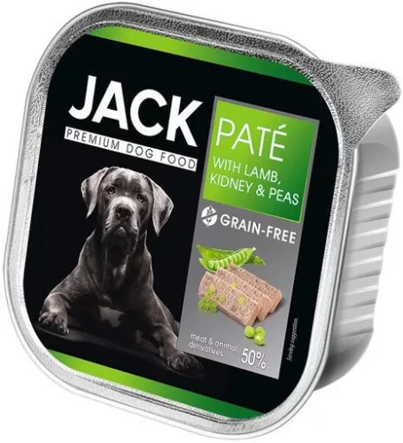 Jack gabonamentes bárány, vese - borsó pástétom kutya konzerv 150 g