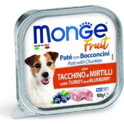 Monge Dog Fruit Paté&Chunkies pulyka-áfonya 100 g 