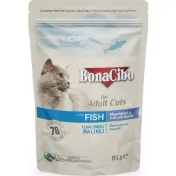Bonacibo Pouch - Wet Adult Cat Food - Mackarel 85 g