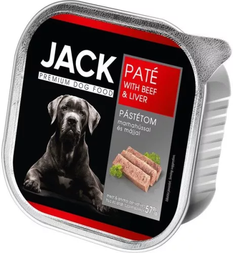 Jack gabonamentes marha, máj pástétom kutya konzerv 150 g