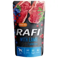   RAFI kutya pástétom bárány, vörös- és kék áfonya tasak 500 g