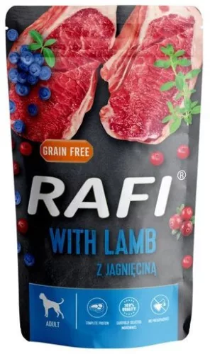 RAFI kutya pástétom bárány, vörös- és kék áfonya tasak 500 g