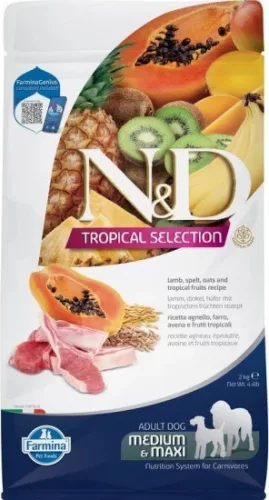 N&D Tropical Selection Dog Lamb adult medium & maxi 2 kg