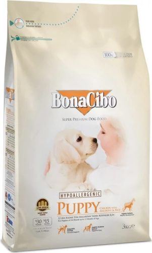 Bonacibo Puppy (Csirke, szardella és rizs) 3 kg