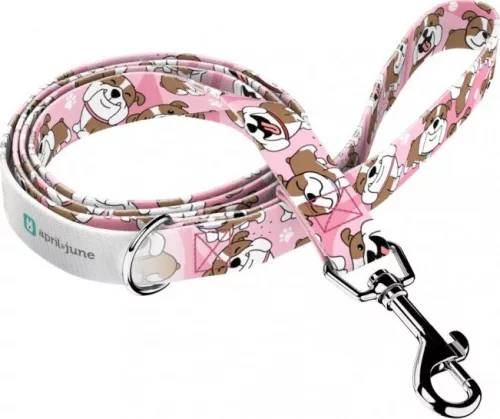 April&June Angol Bulldog rózsaszín póráz