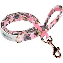 April&June Francia Bulldog rózsaszín póráz