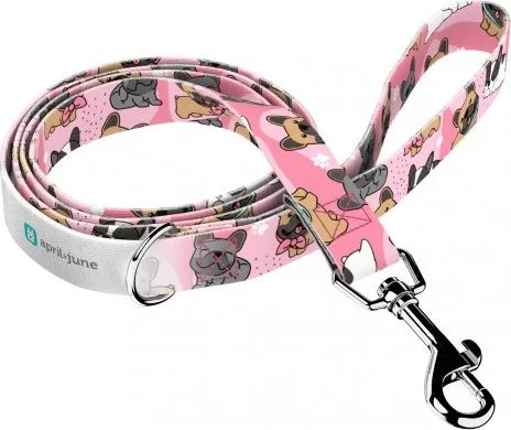 April&June Francia Bulldog rózsaszín póráz