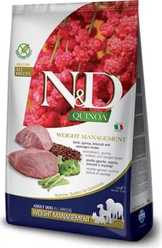 N&D Quinoa Dog Weight Management bárány Adult medium & maxi 7 kg