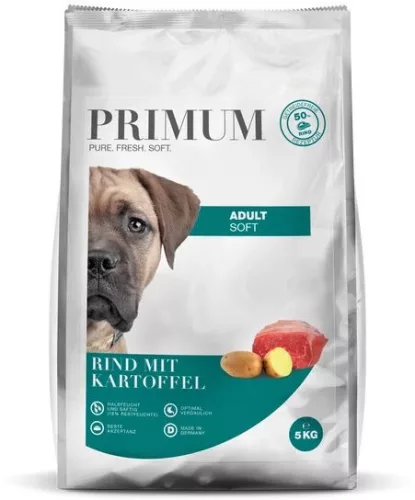 PRIMUM SOFT Marha Burgonyával puha kutyatáp 5 kg