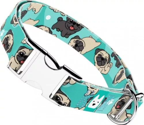 April&June Mopsz kék nyakörv