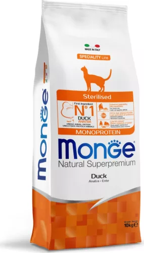 Monge Cat Speciality Line Sterilised Kacsa Monoprotein 10 kg