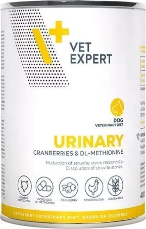 VetExpert Veterinary Diet Urinary konzerv kutyáknak 400 g KARTON - 6 db