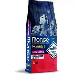   Monge BWild Low Grain Dog All breeds Szarvas - Puppy & junior 12 kg 