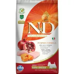   N&D Dog Grain Free csirke & gránátalma sütőtökkel adult mini 2,5 kg