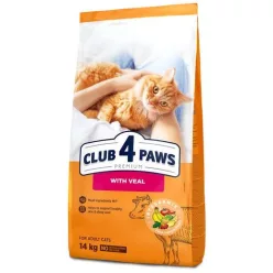CLUB 4 PAWS Premium Borjúhússal Száraz Macskaeledel 14 kg