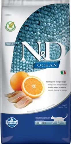 N&D Cat Ocean hering & narancs adult 10 kg